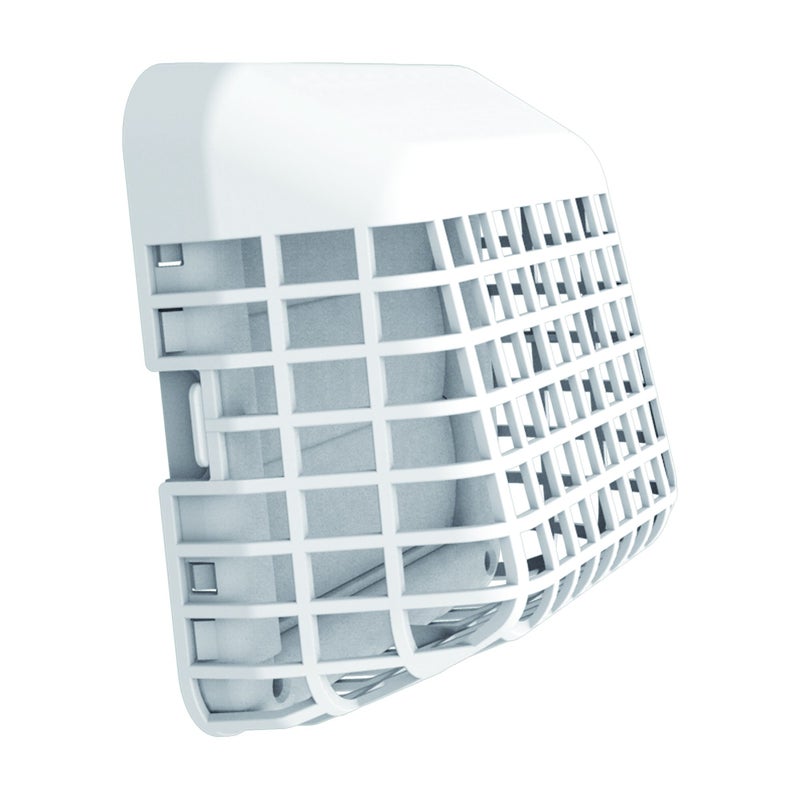 Deflecto Easy Clean Louvered Dryer Hood with Bird Guard, 4â€ Hood, White - Image 2